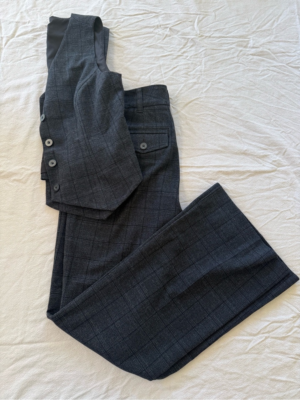 Cabi Swagger Plaid Suiting 2-Piece Set #4690 R Pant & #4738 Vest [S]